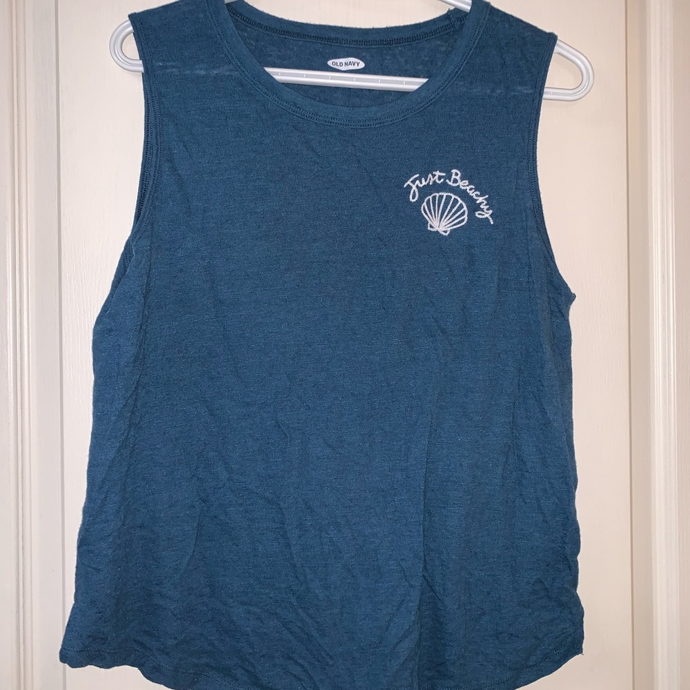 “Just Beachy” muscle tank